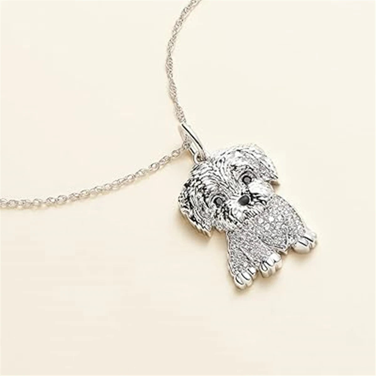 Exquisite Maltese Pendant Necklace