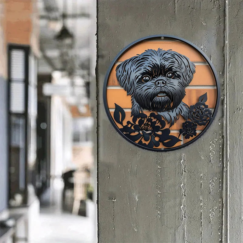 Elegant Shih Tzu Metal Sign