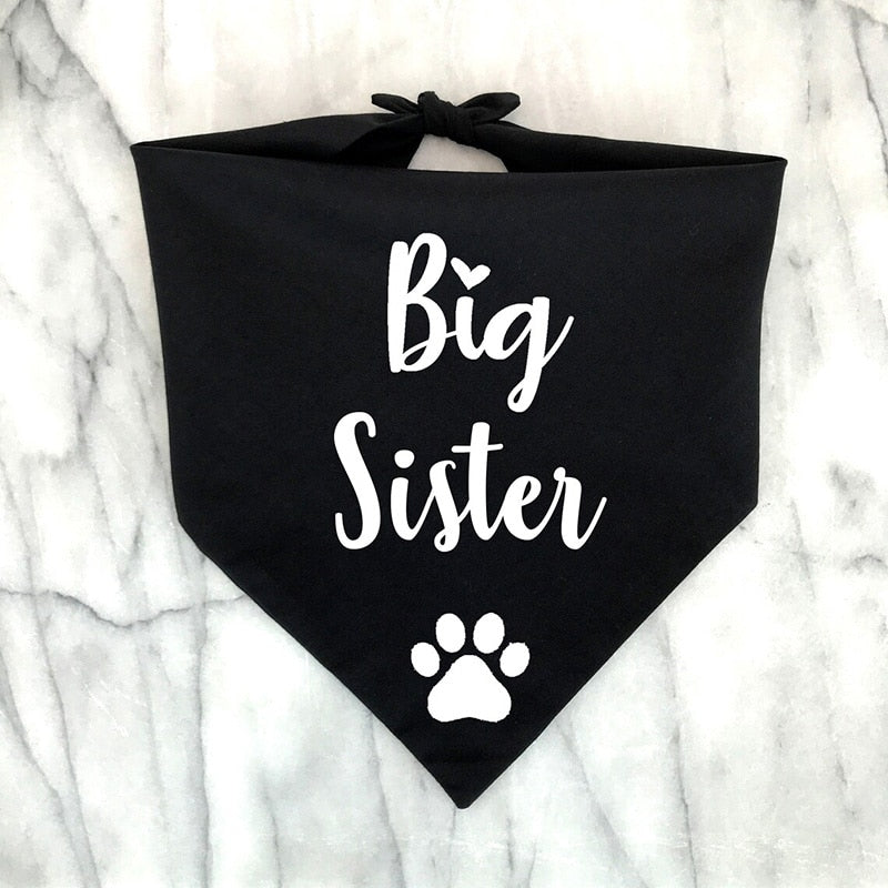 Adorable Dog Big Brother & Sister Bandanas