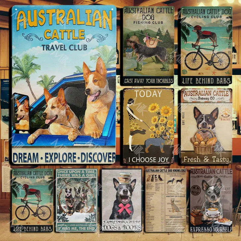 Heeler Vintage Metal Signs