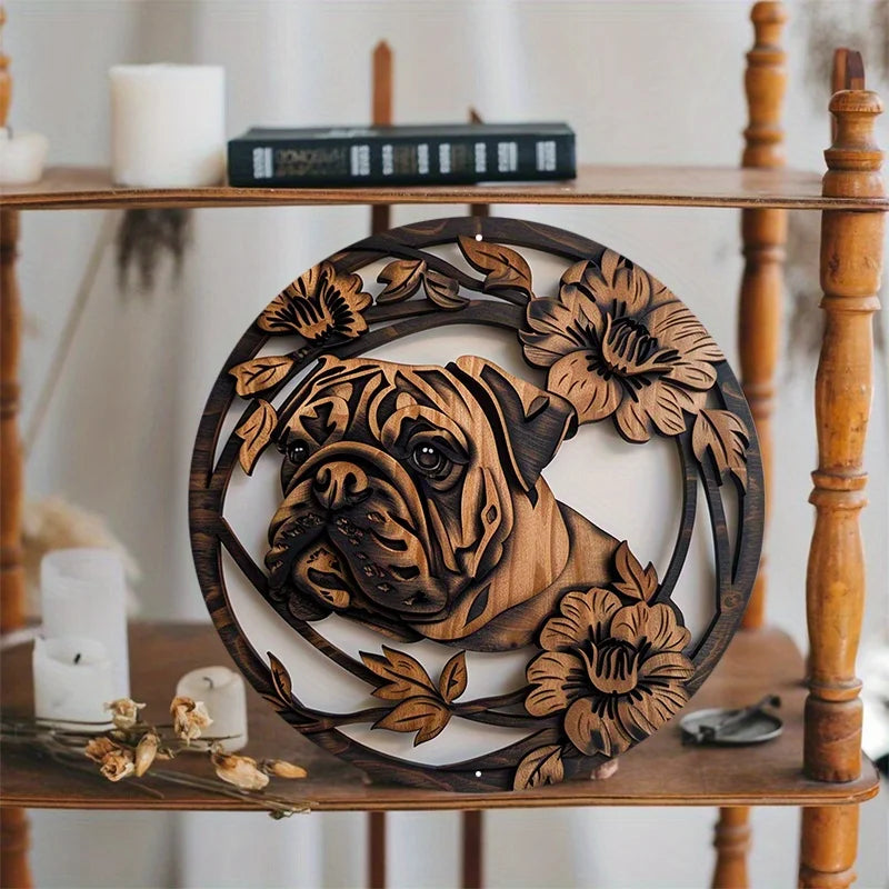 Floral Bulldog Decor