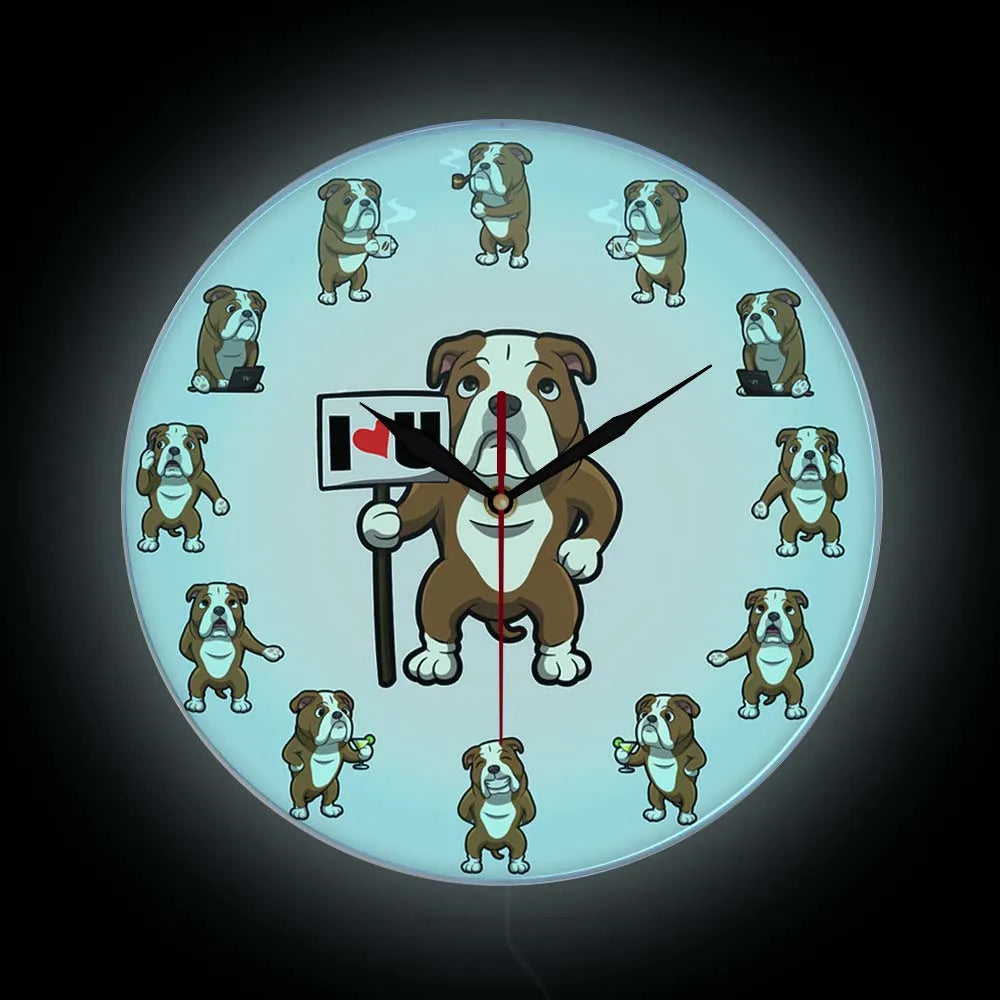 Bulldog Daily Life Wall Clock