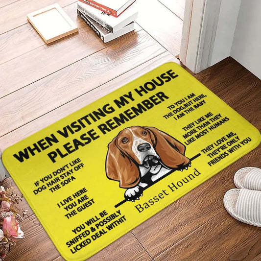 Basset Hound Rules Doormat