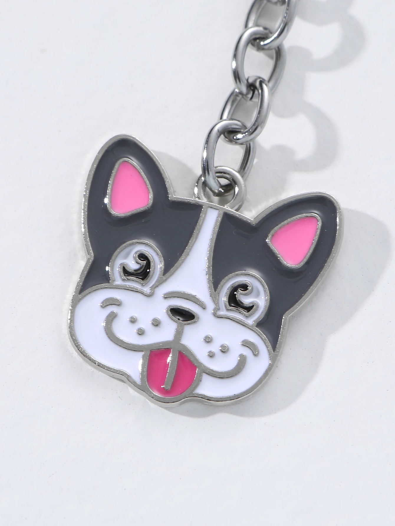 Boston Terrier Bell Keyring