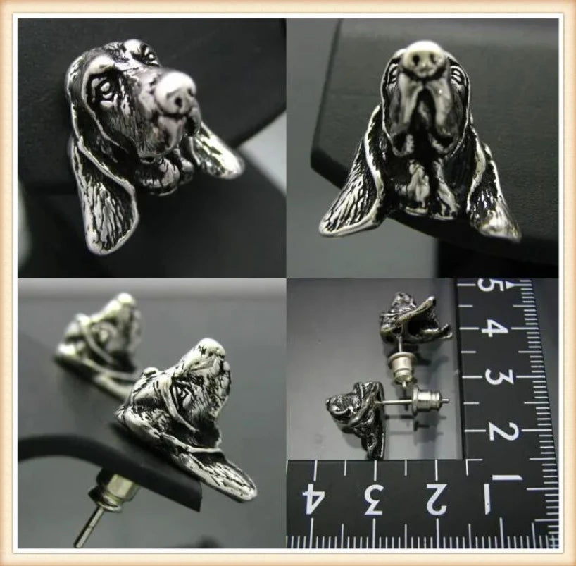 Basset Hound Retro Earring