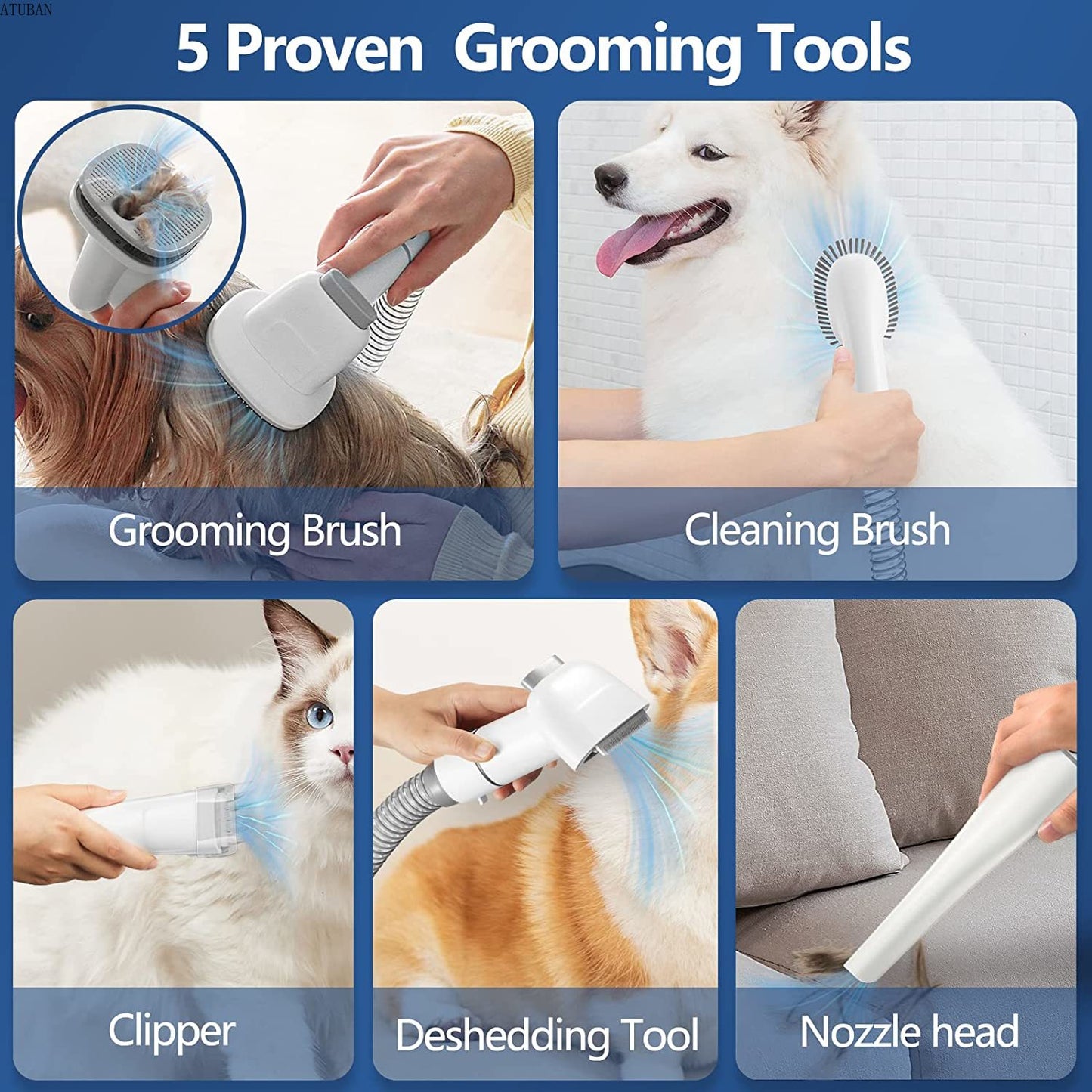 Dog Grooming Vacuum Kit