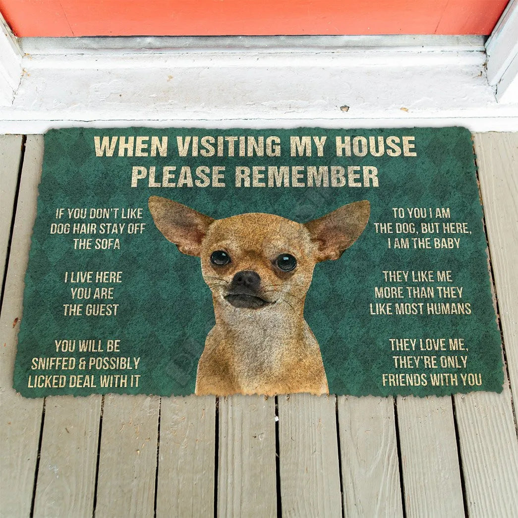 Chihuahua House Rules Doormat