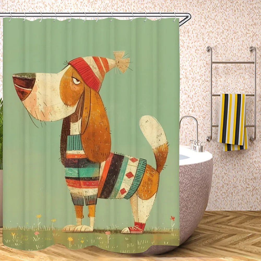 Basset Hound Shower Curtain