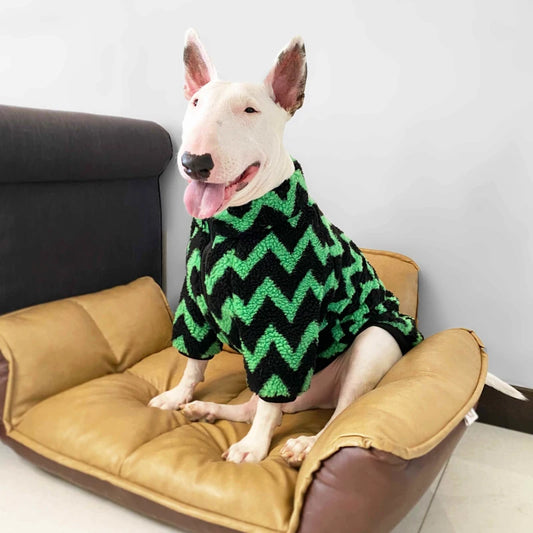 Bull Terrier Striped Winter Jacket