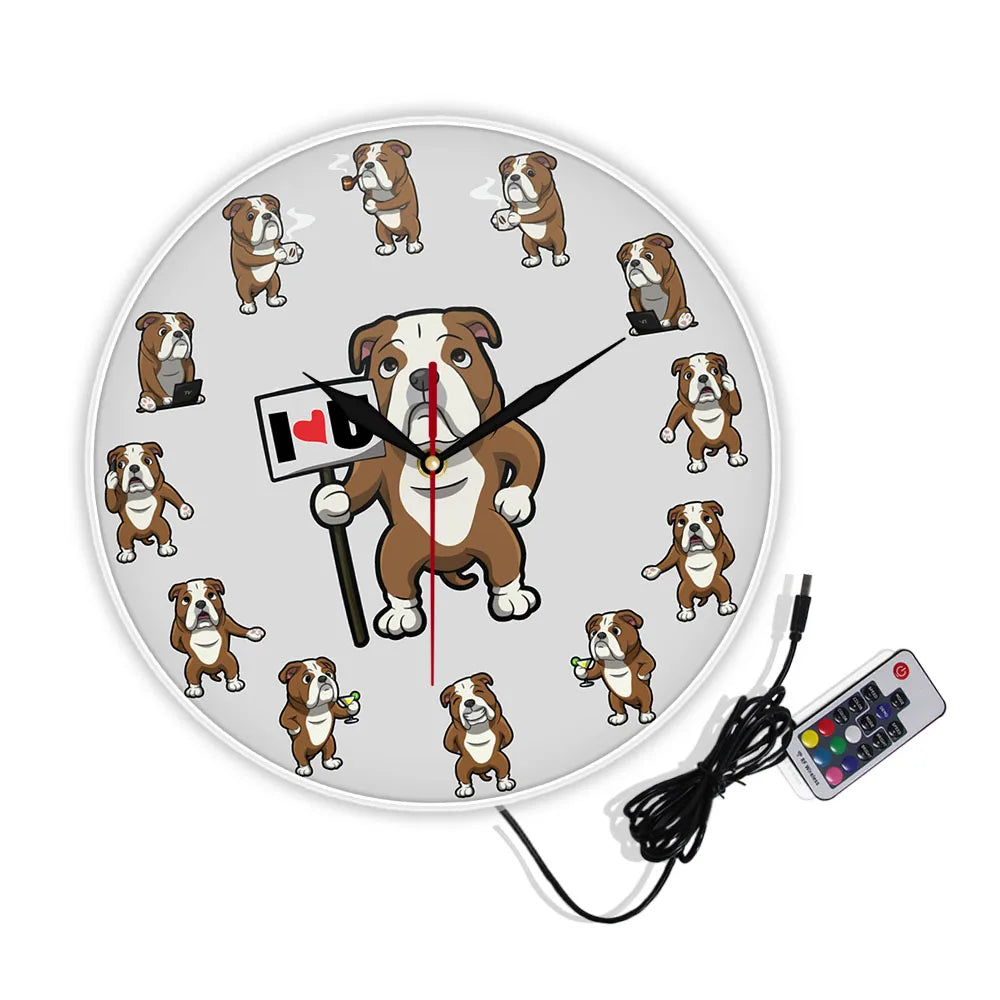 Bulldog Daily Life Wall Clock