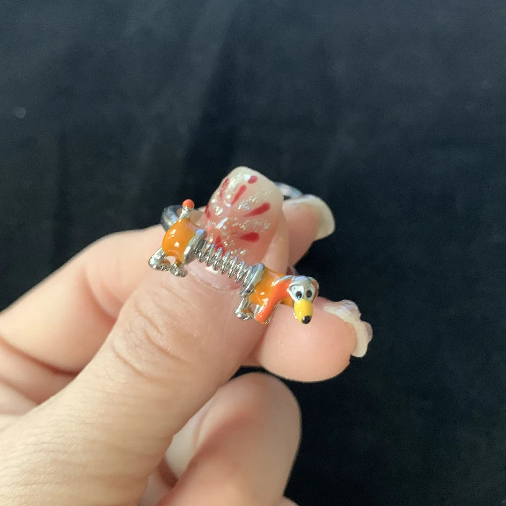 Adjustable Dachshund Metal Rings