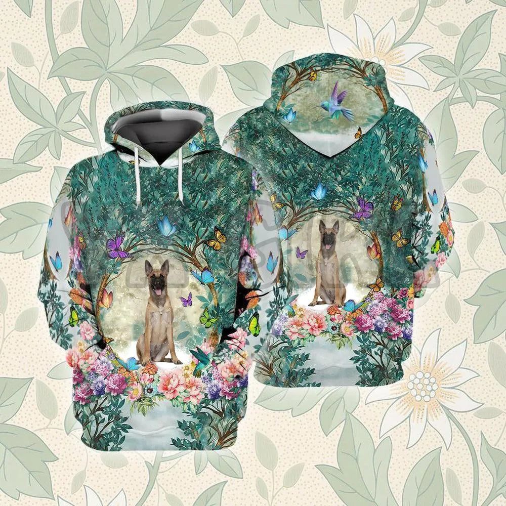 Malinois Among Forest Hoodie