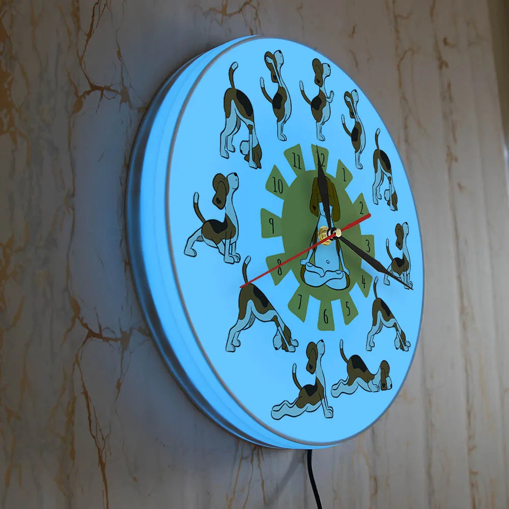 Beagle LED Wall Clock