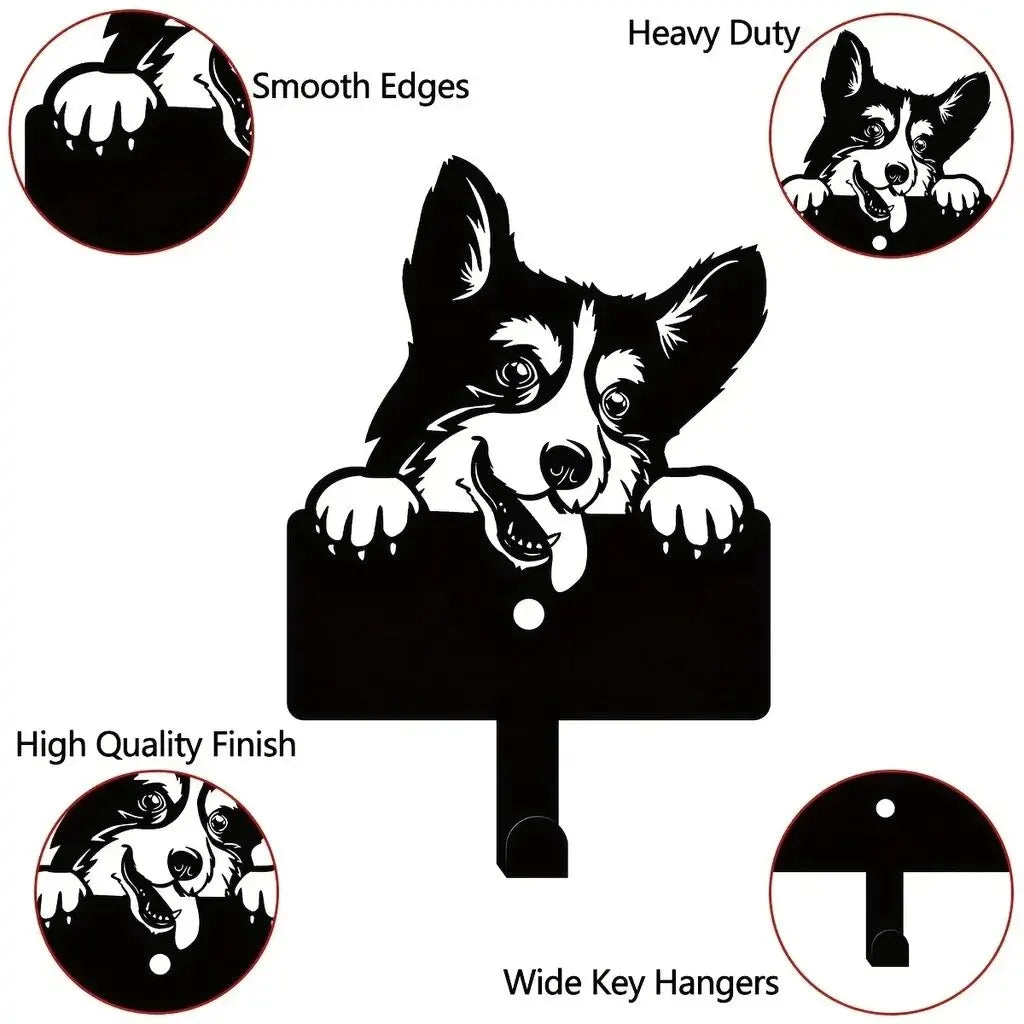 Metal Corgi Wall Hook