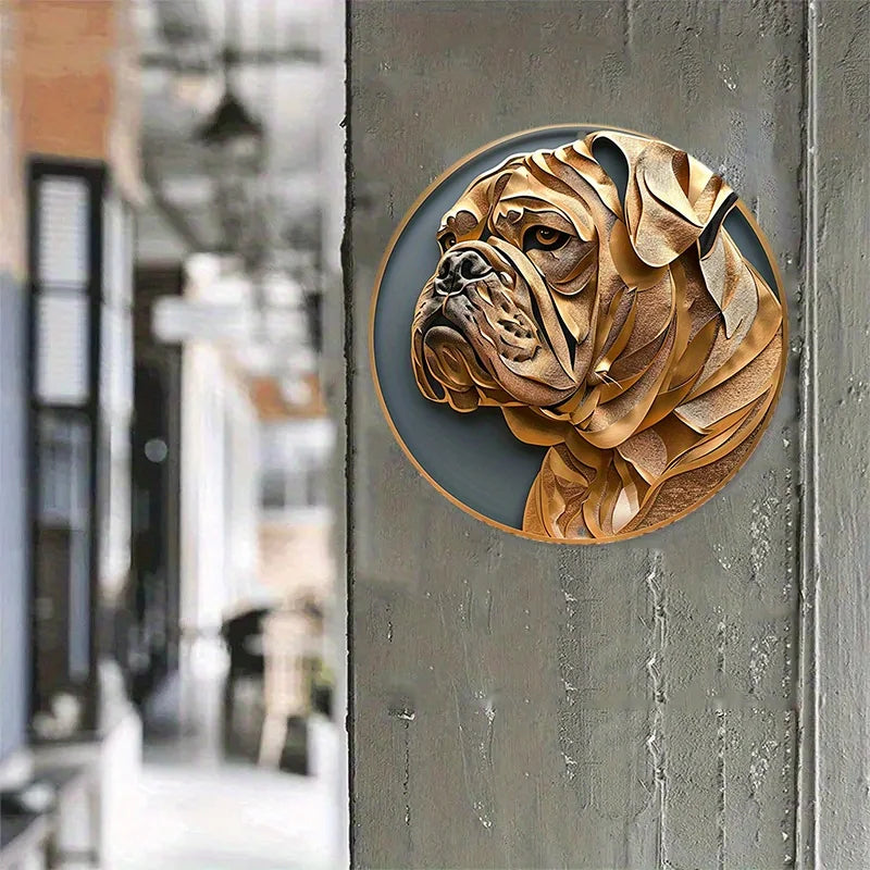 English Bulldog Round Wall Decor