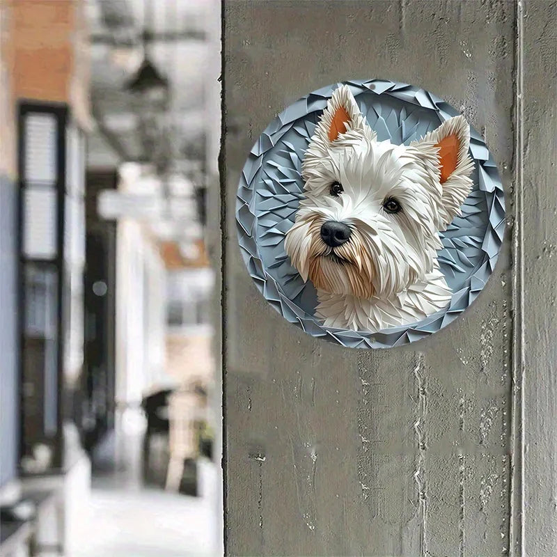 Westie Round Wall Art