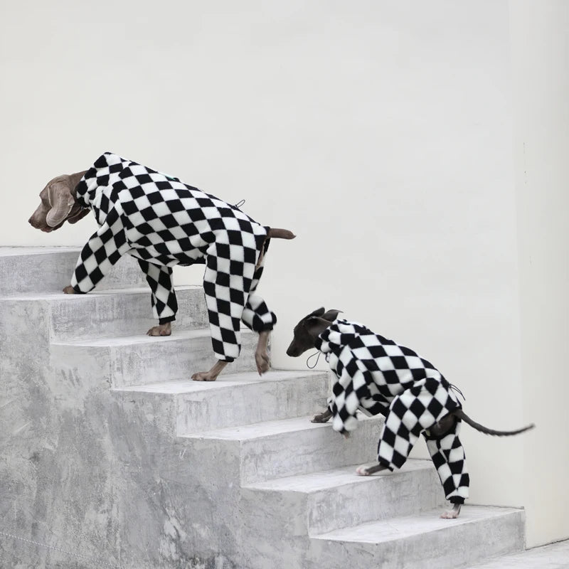 Weimaraner Plaid Winter Jumpsuit