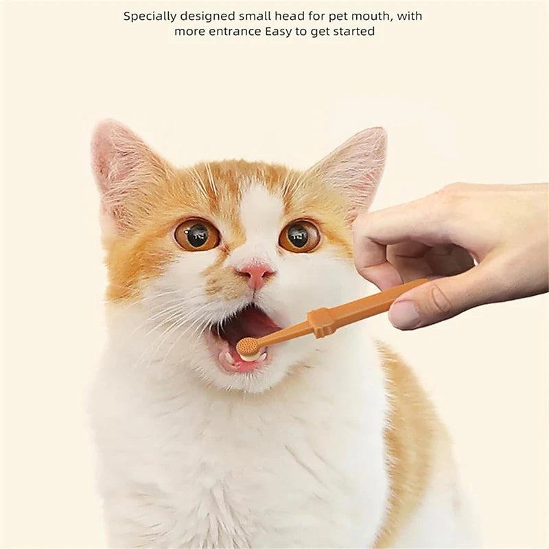 Pet Toothbrush with Tongue Scraper