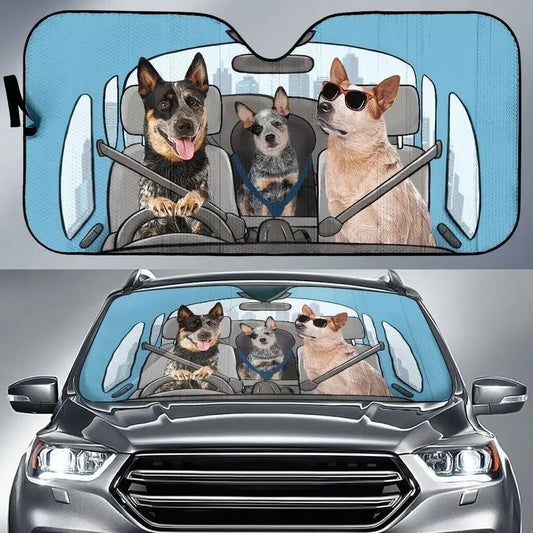 Heeler Family Car Sunshade