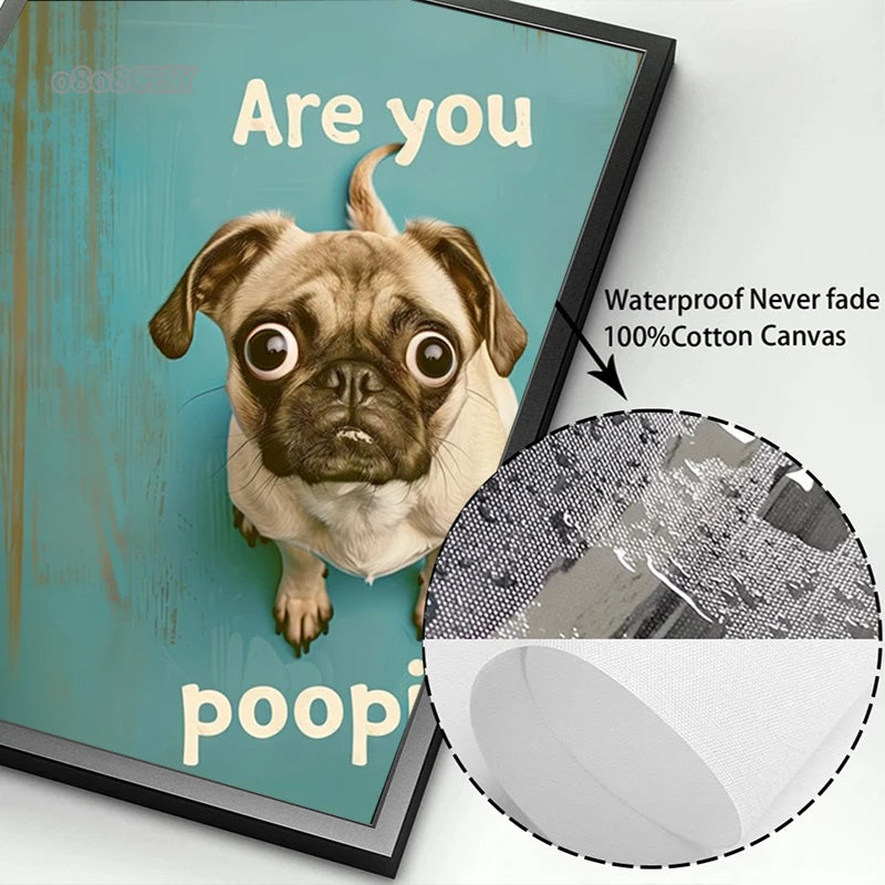 Cute Pug Canvas Poster