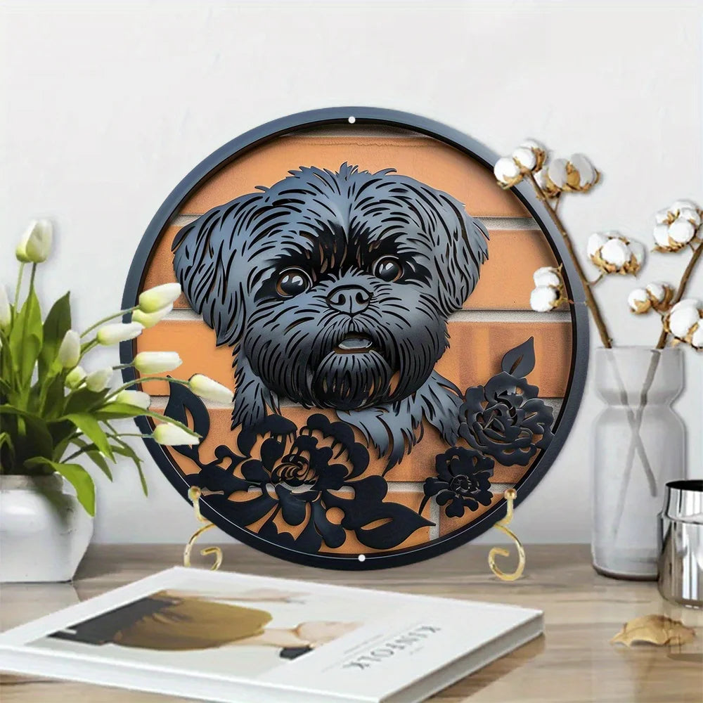 Elegant Shih Tzu Metal Sign