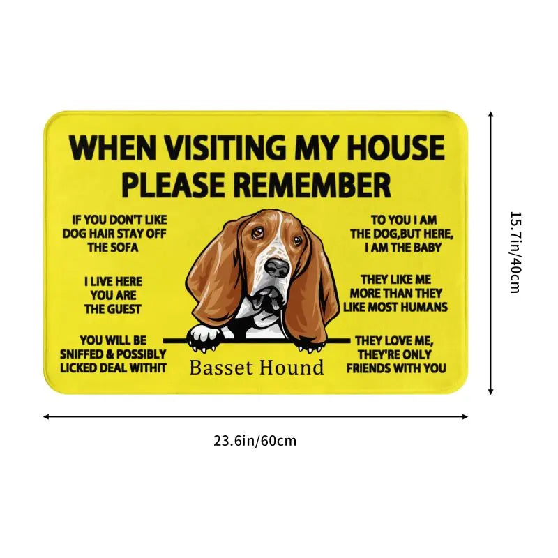 Basset Hound Rules Doormat