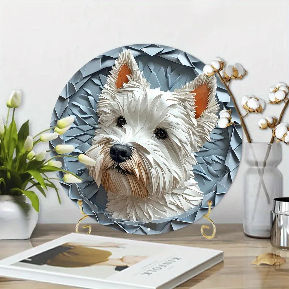 Westie Round Wall Art