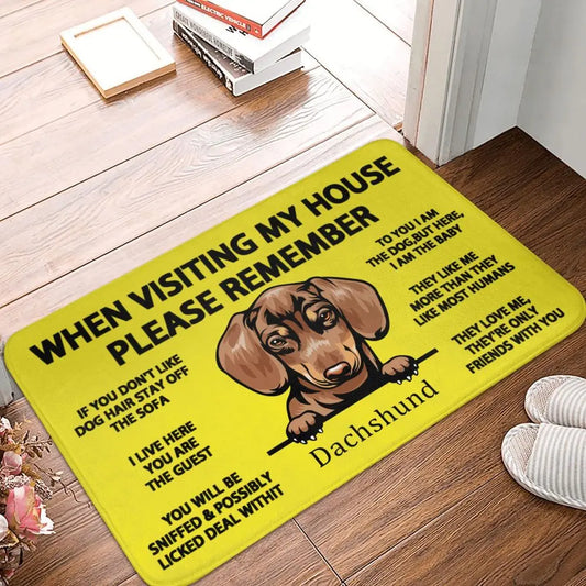 Dachshund Home Rules Doormat