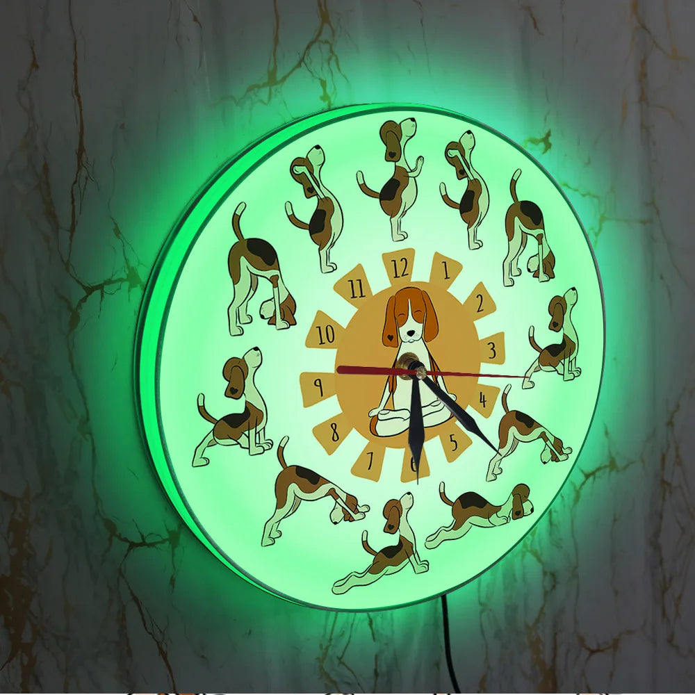 Beagle LED Wall Clock