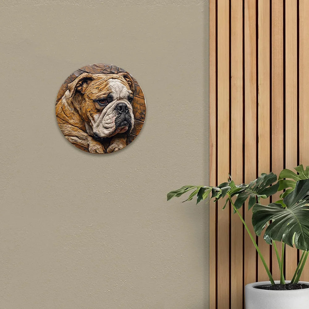 Bulldog Classic Metal Art