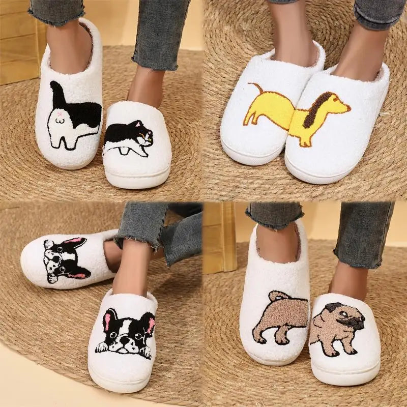 Dachshund Fluffy Indoor Slippers