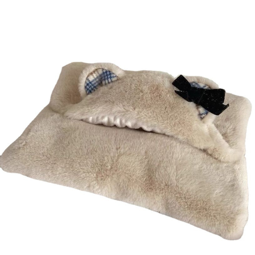 Warm Small Dog Plushy Wearable Blanket