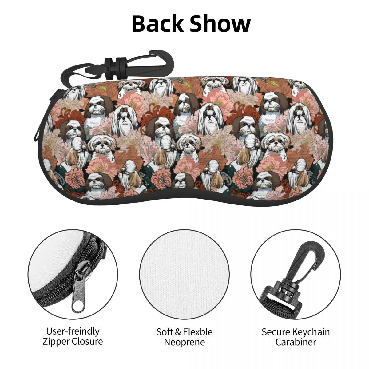 Shih Tzu Floral Eyewear Case