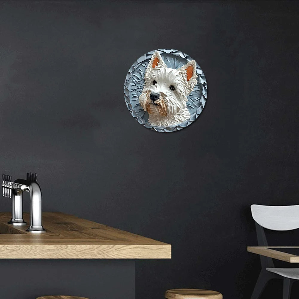 Westie Round Wall Art