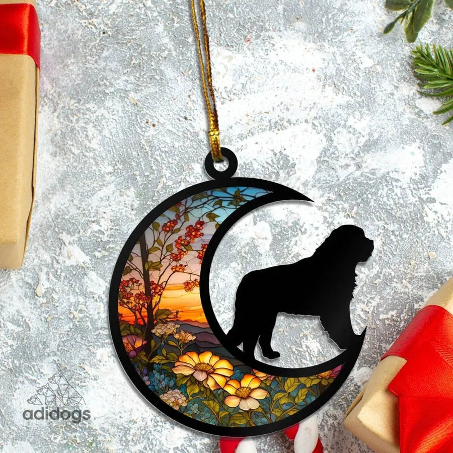 Saint Bernard Elegant Floral Ornaments