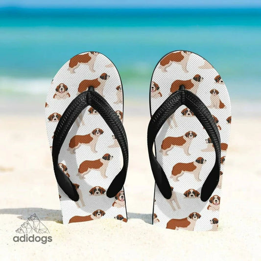 Saint Bernard Lovers Flip Flops