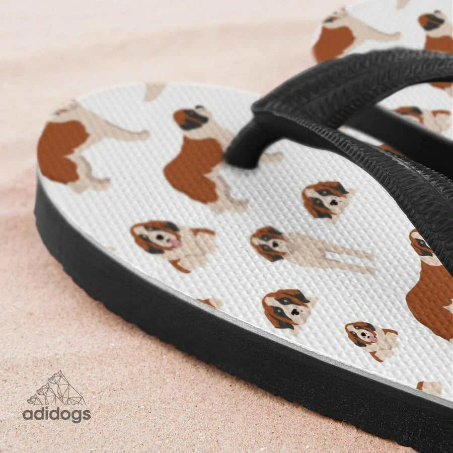 Saint Bernard Lovers Flip Flops