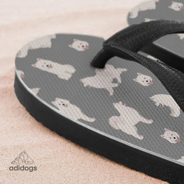 Samoyed Lovers Flip Flops