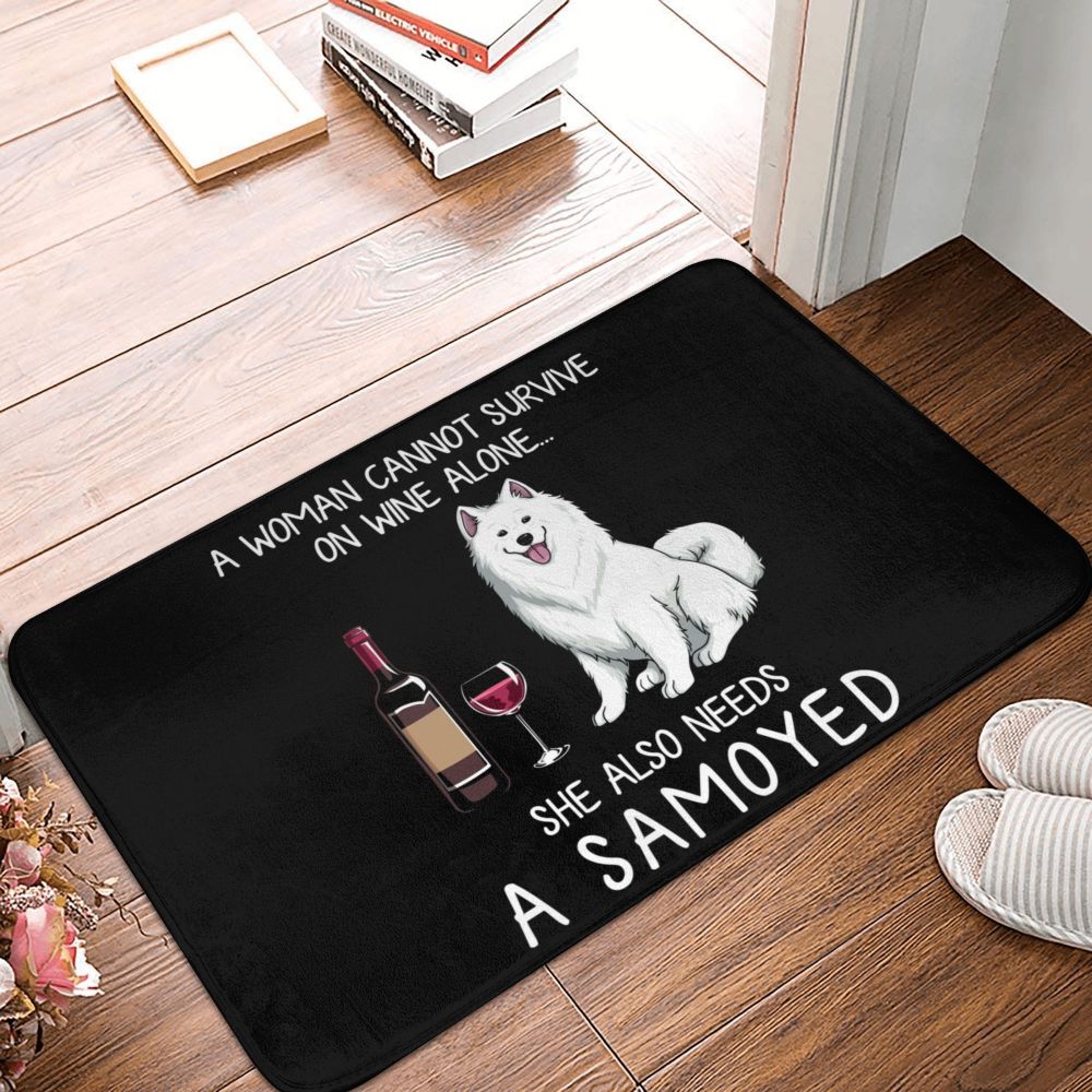 Samoyed & Wine Doormat