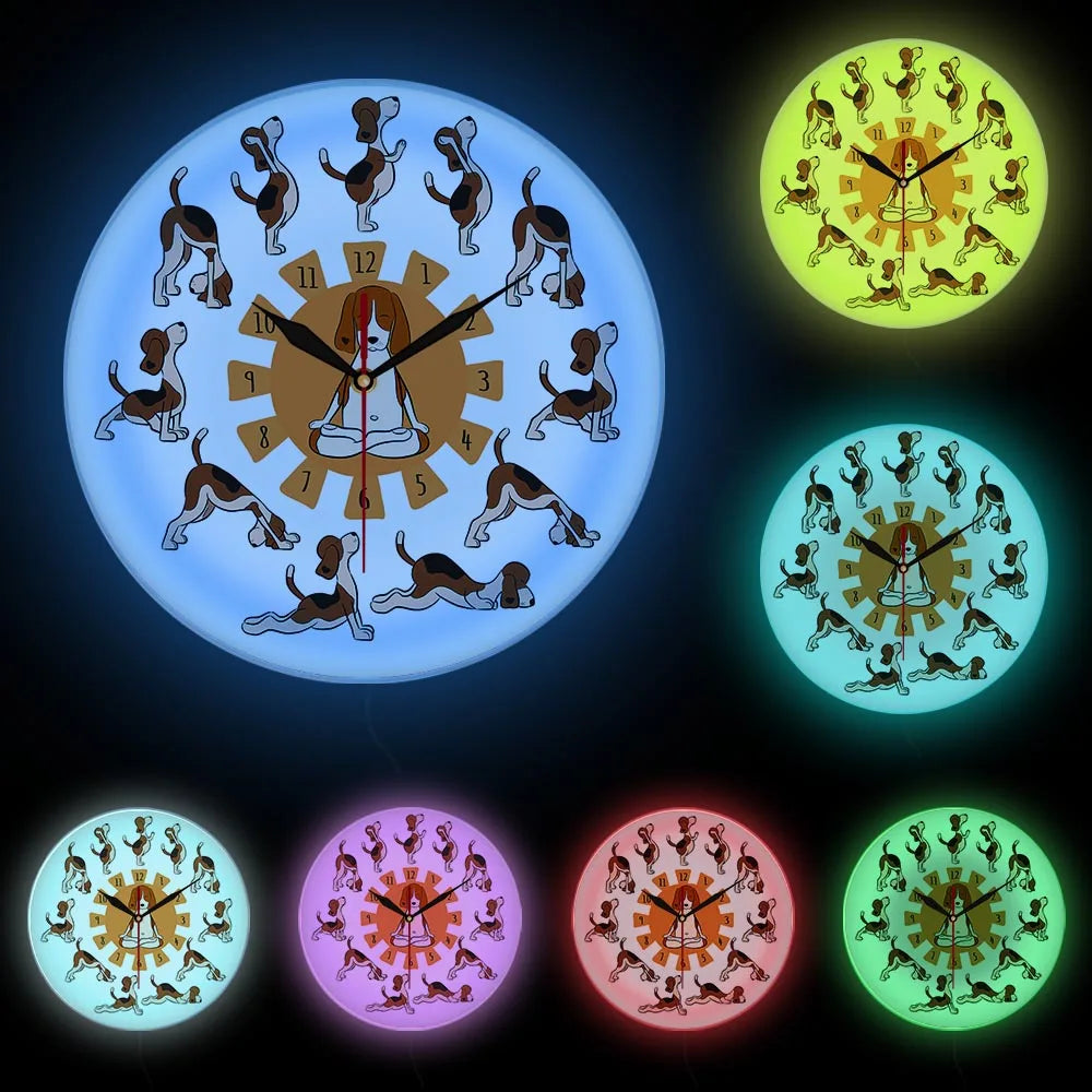 Beagle LED Wall Clock