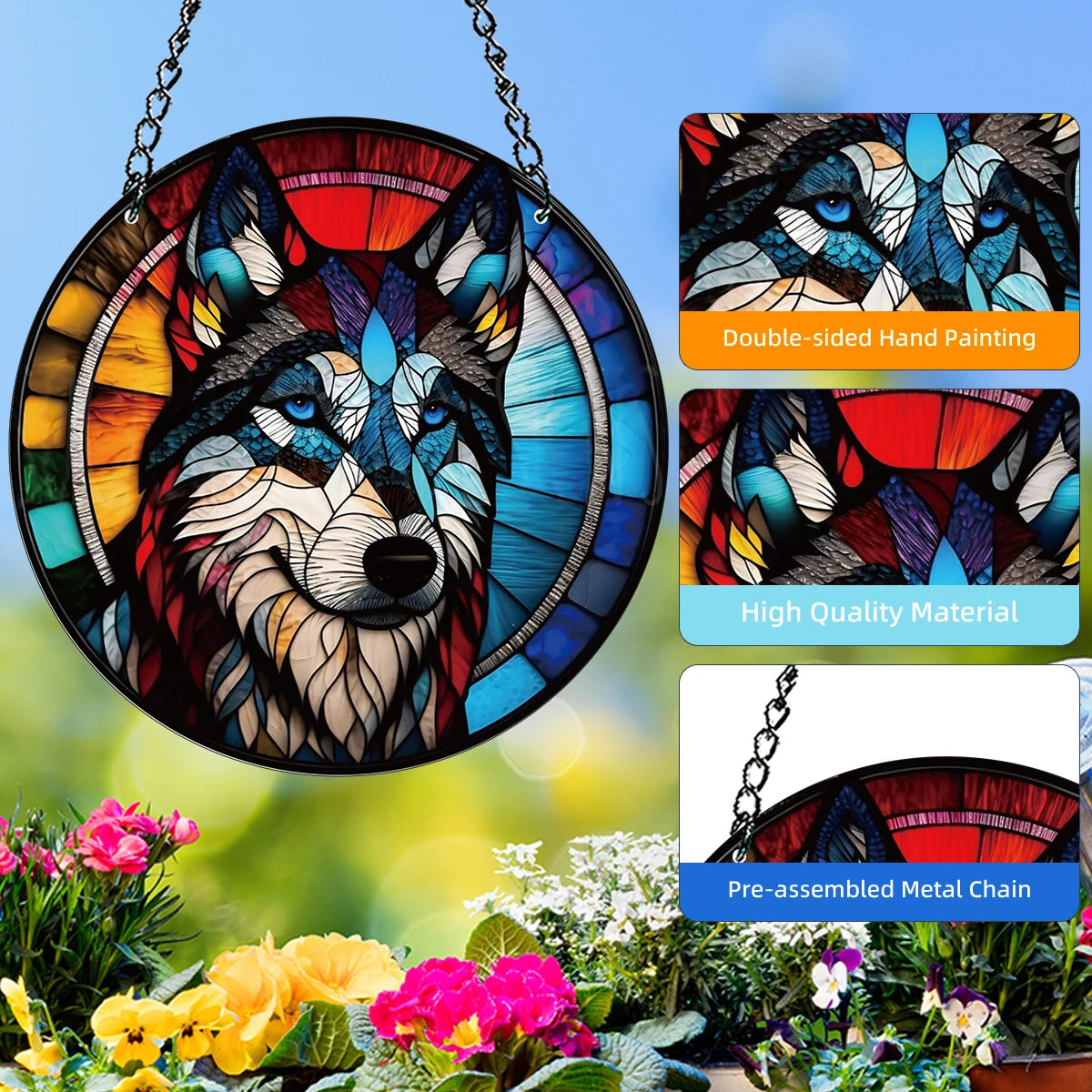 Husky Round Acrylic Wall Art