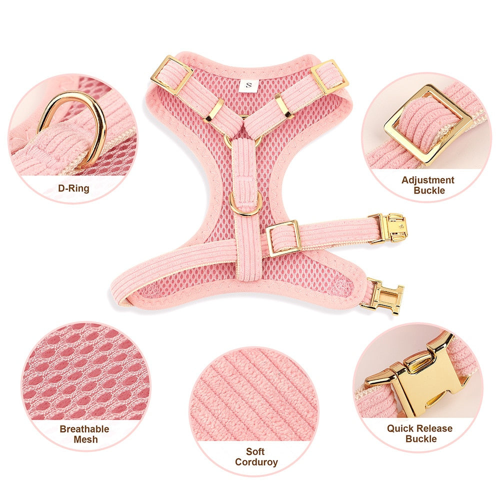 Small & Medium Dog Harness & Leash Set