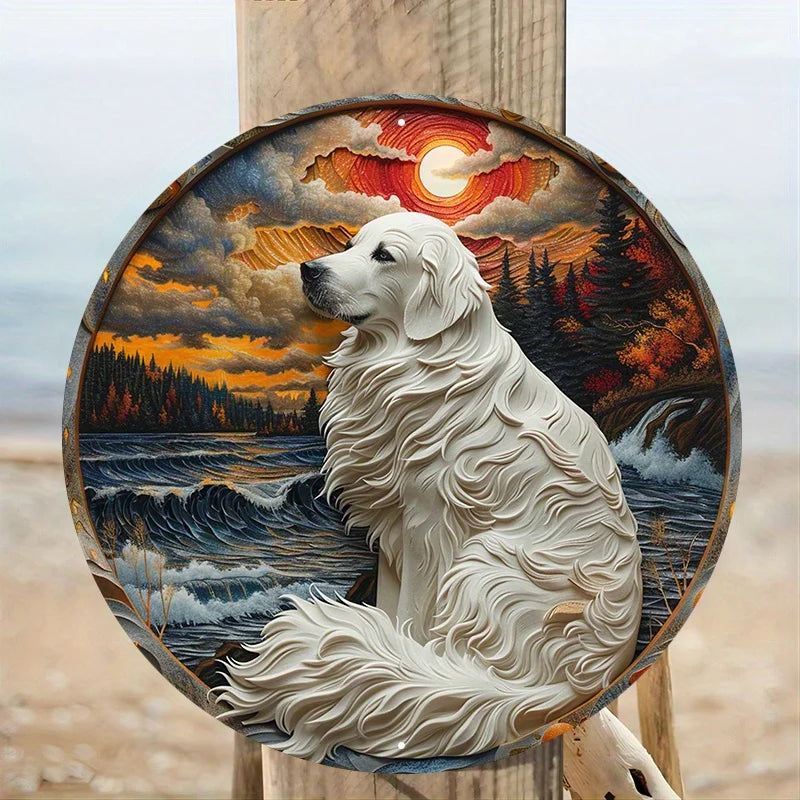 Golden Retriever Round Wall Decor