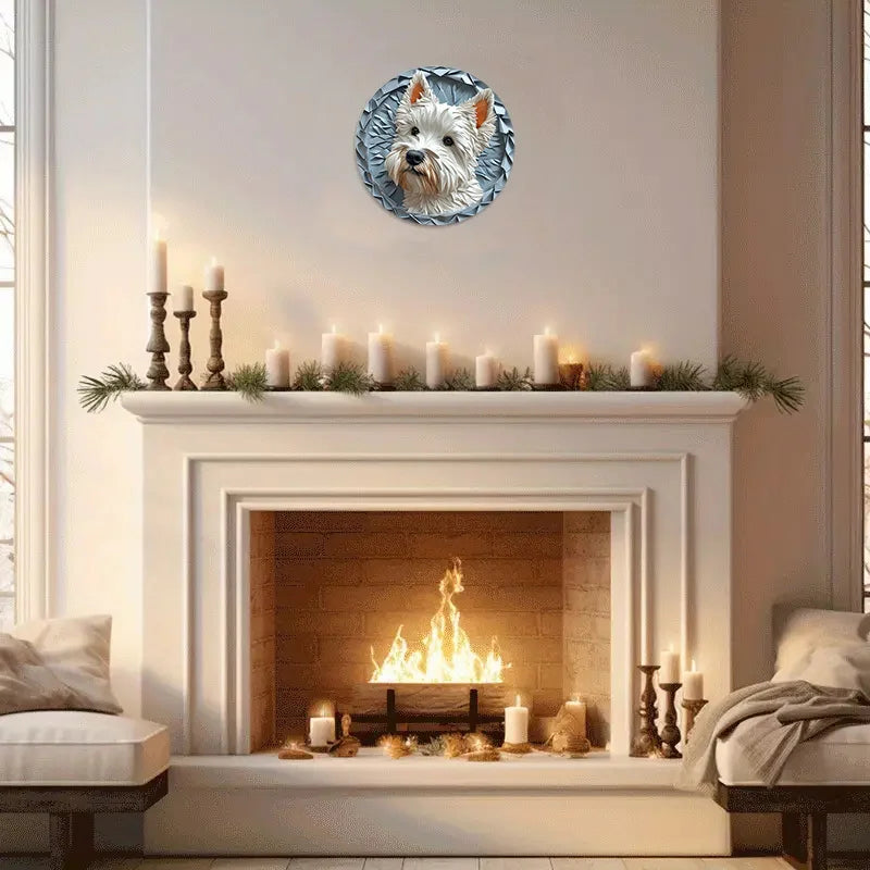 Westie Round Wall Art