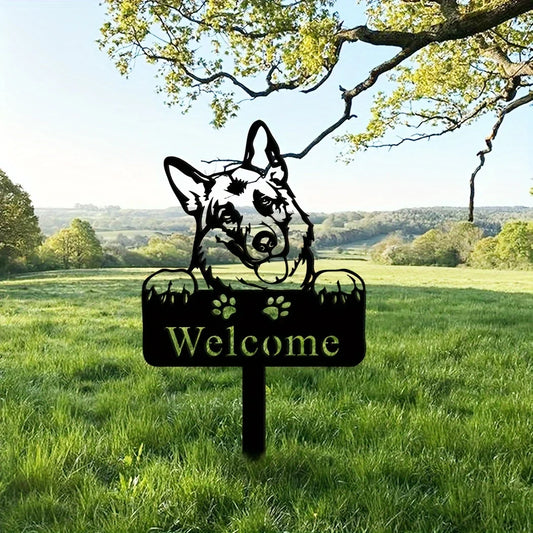 German Shepherd House Welcome Sign