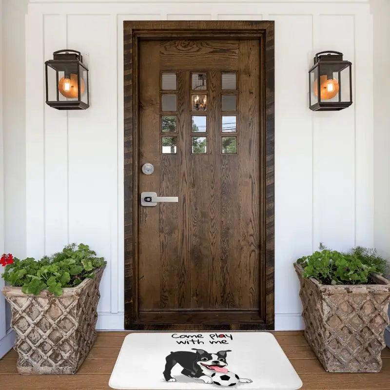 Adorable Boston Terrier Doormat