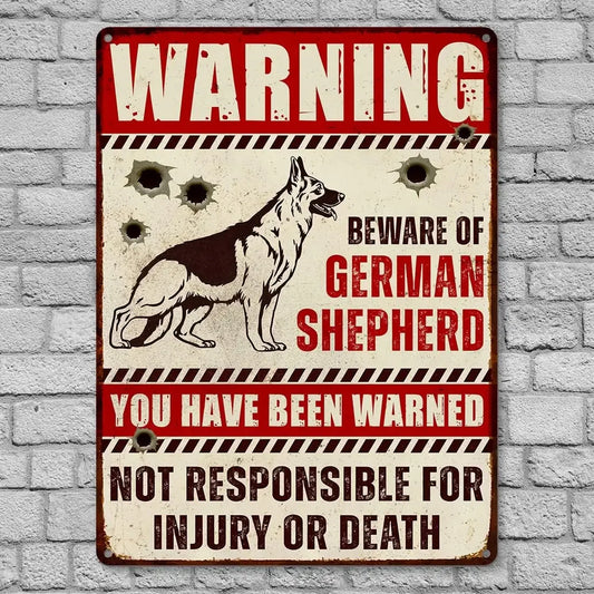 German Shepherd Beware Sign