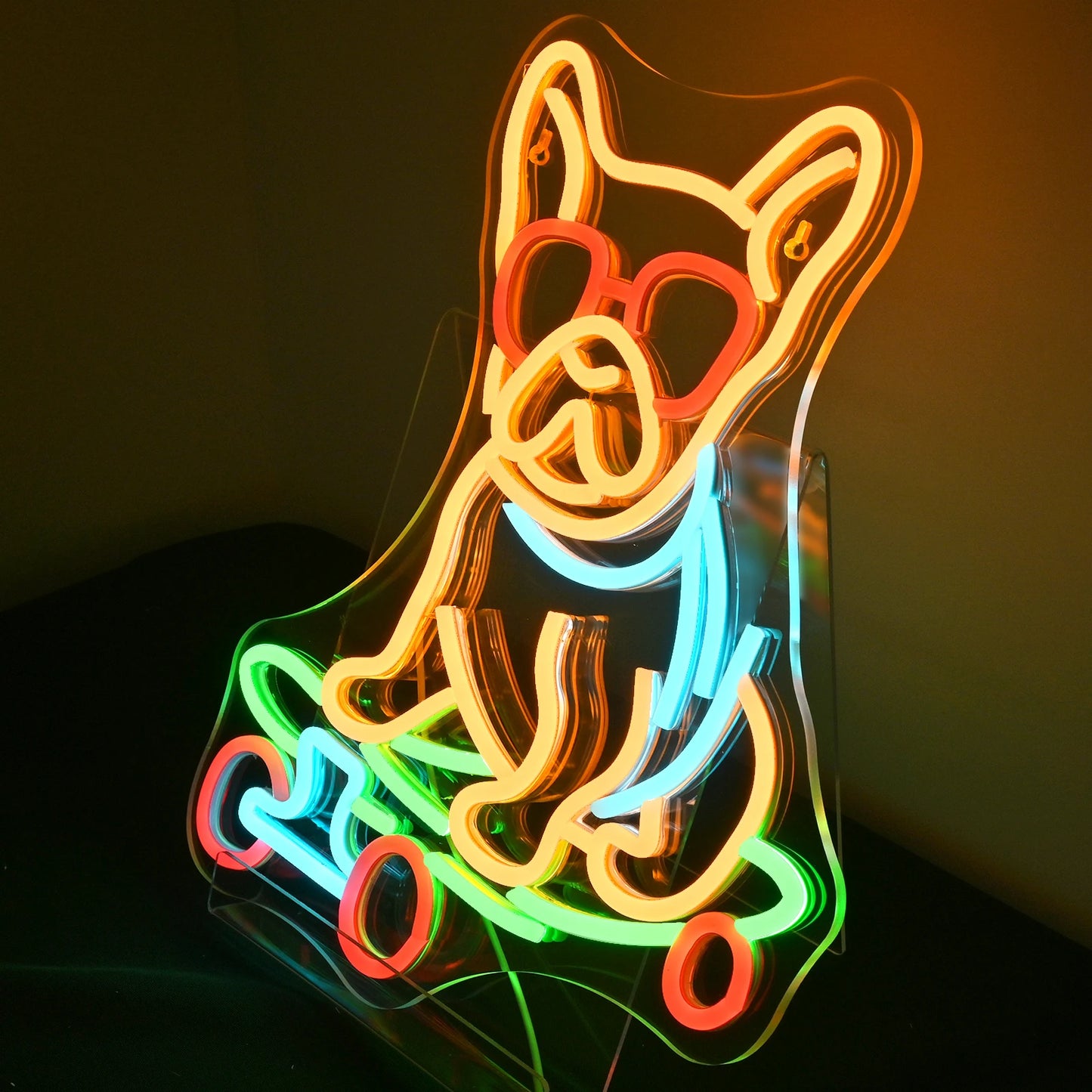 Frenchie Skateboard LED Sign