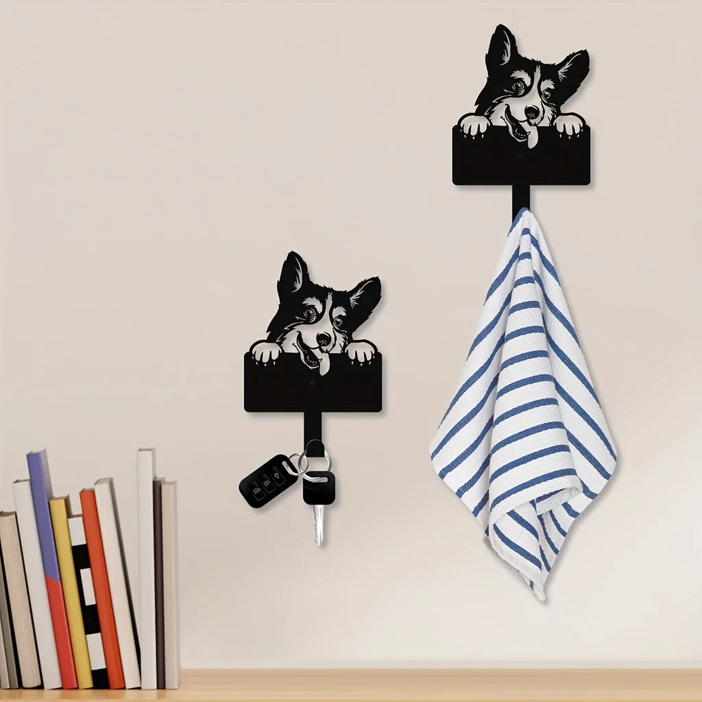 Metal Corgi Wall Hook