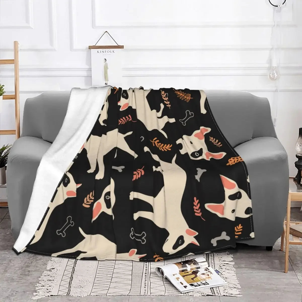 Bull Terrier Lover Flannel Blankets